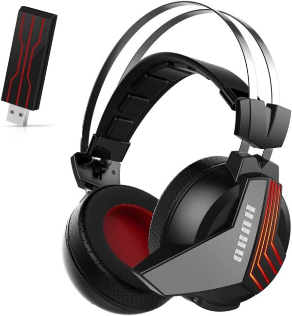 Wireless Gaming Headphones for Nintendo Switch PS5 PS4 PC Computer, PS5 Wireless Gaming Headset with Detachable Microphone Over Ear,Red  Video Games - Image 23