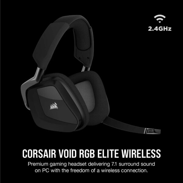 Corsair VOID RGB ELITE Wireless Gaming Headset - 7.1 Surround Sound - Discord Certified - iCUE Compatible - PC, Mac, PS5, PS4 - White  Video Games - Image 21