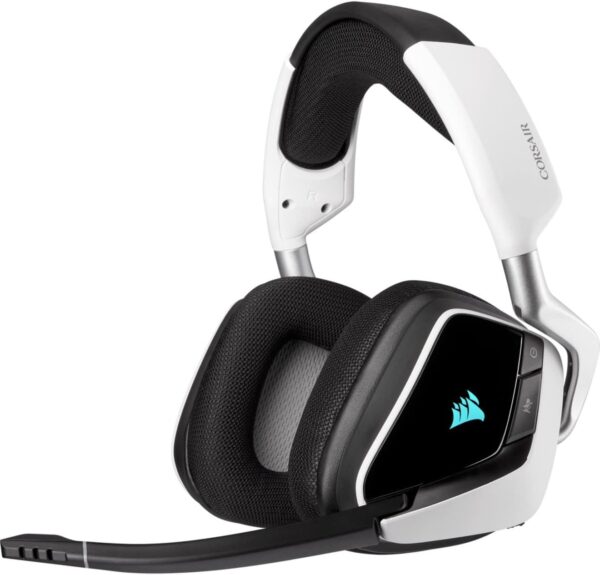 Corsair VOID RGB ELITE Wireless Gaming Headset - 7.1 Surround Sound - Discord Certified - iCUE Compatible - PC, Mac, PS5, PS4 - White  Video Games - Image 11