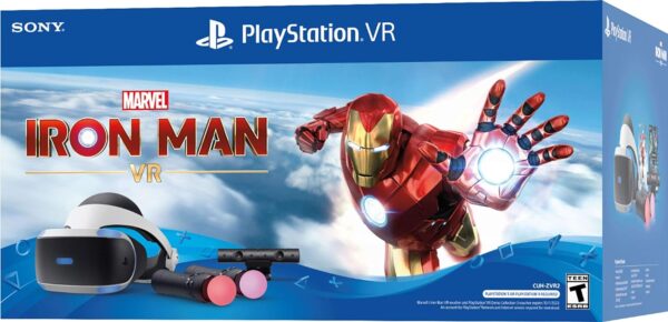 Newest Playstation VR Iron Man, Compatible with PS4 & PS5: VR Headset, Camera, Move Motion Controllers, Iron Man + Marxsol PS4 Controller Fast Charging Dock Bundle - Image 3