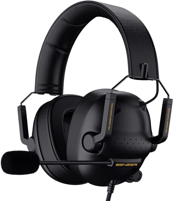 SENZER SG500 Surround Sound Pro Gaming Headset with Noise Cancelling Microphone - Detachable Memory Foam Ear Pads - Portable Foldable Headphones for PC, PS4, PS5, Xbox One, Switch - Black  Video Games - Image 9