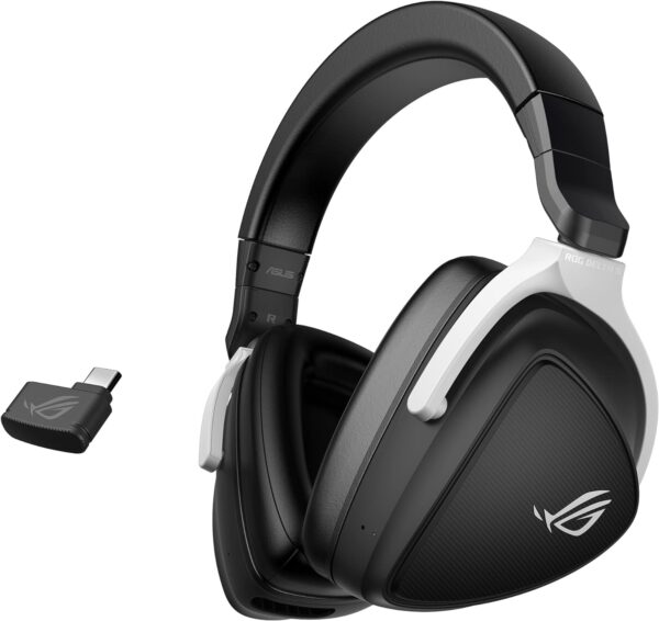 ASUS ROG Delta S Wireless Gaming Headset (AI Beamforming Mic, 7.1 Surround Sound, 50mm Drivers, Lightweight, Low-Latency, 2.4GHz, Bluetooth, USB-C, for PC, Mac, PS4, PS5, Switch, Mobile Device)-Black  Everything Else