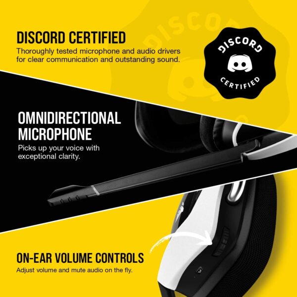 Corsair VOID RGB ELITE Wireless Gaming Headset - 7.1 Surround Sound - Discord Certified - iCUE Compatible - PC, Mac, PS5, PS4 - White  Video Games - Image 16