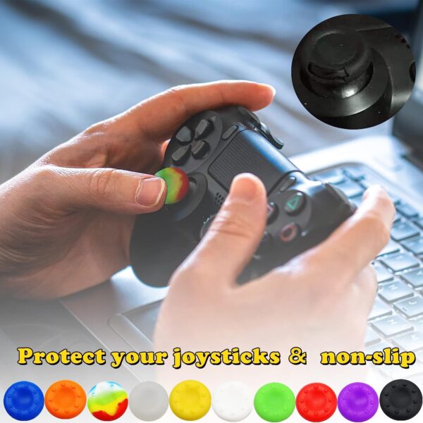 36pcs Joystick Grip for Ps5 Ps4 Controller, Silicone Thumb Grips Caps Cover Analog Stick for Playstation 5, Playstation 4 Controller, Xbox 360, Xbox One Controller (A)  Video Games - Image 11