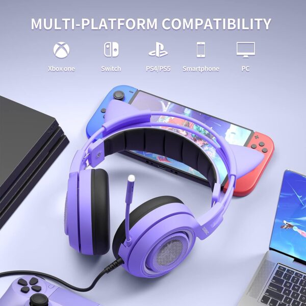 FANTECH MH91 Wired Gaming Headset with 3.5mm Plug 50mm Drivers Surround Sound HD Mic for PS4 PS5 Xbox PC Laptop Gamer Headphone  Video Games - Image 4