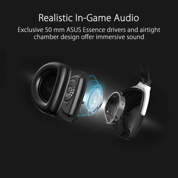 ASUS ROG Delta S Wireless Gaming Headset (AI Beamforming Mic, 7.1 Surround Sound, 50mm Drivers, Lightweight, Low-Latency, 2.4GHz, Bluetooth, USB-C, for PC, Mac, PS4, PS5, Switch, Mobile Device)-Black  Everything Else - Image 3