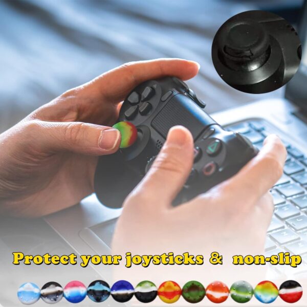 36pcs Joystick Grip for Ps5 Ps4 Controller, Silicone Thumb Grips Caps Cover Analog Stick for Playstation 5, Playstation 4 Controller, Xbox 360, Xbox One Controller (A)  Video Games - Image 25