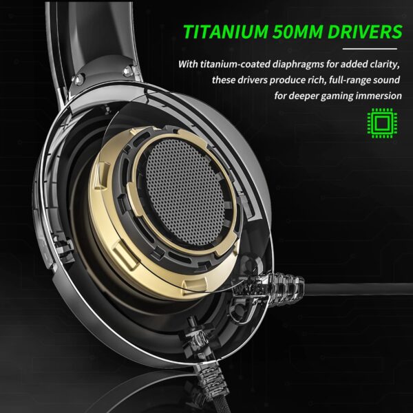 BINNUNE Gaming Headset with Mic for Xbox Series X|S Xbox One PS4 PS5 PC Switch, Wired Audifonos Gamer Headphones with Microphone Xbox 1 Playstation 4|5  Video Games - Image 11