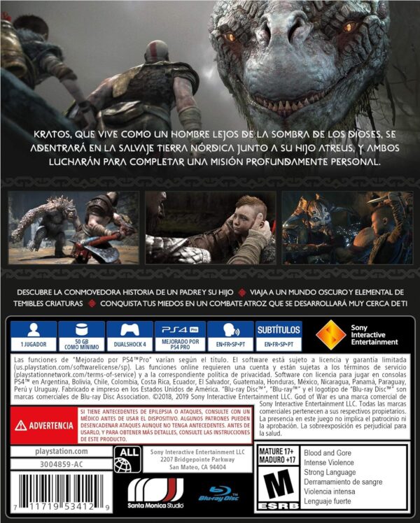 God of War Playstation 4 - Hits - Standard LATAM Edition Spanish/English/French  Video Games - Image 9