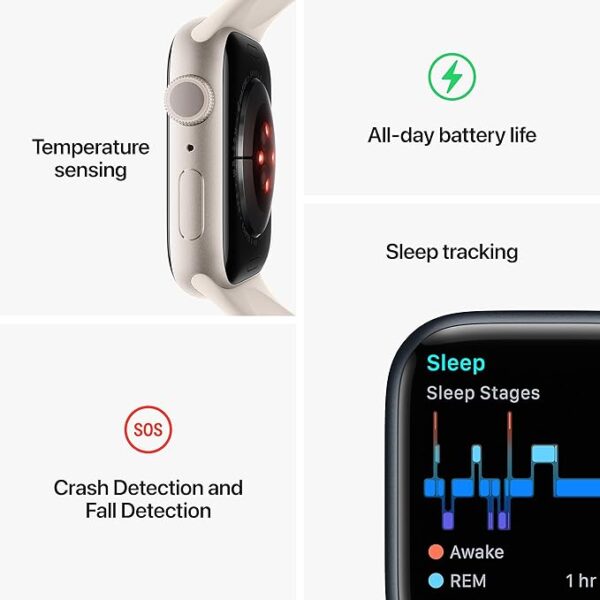 Apple Watch Series 8 Midnight Aluminum Case - Image 5